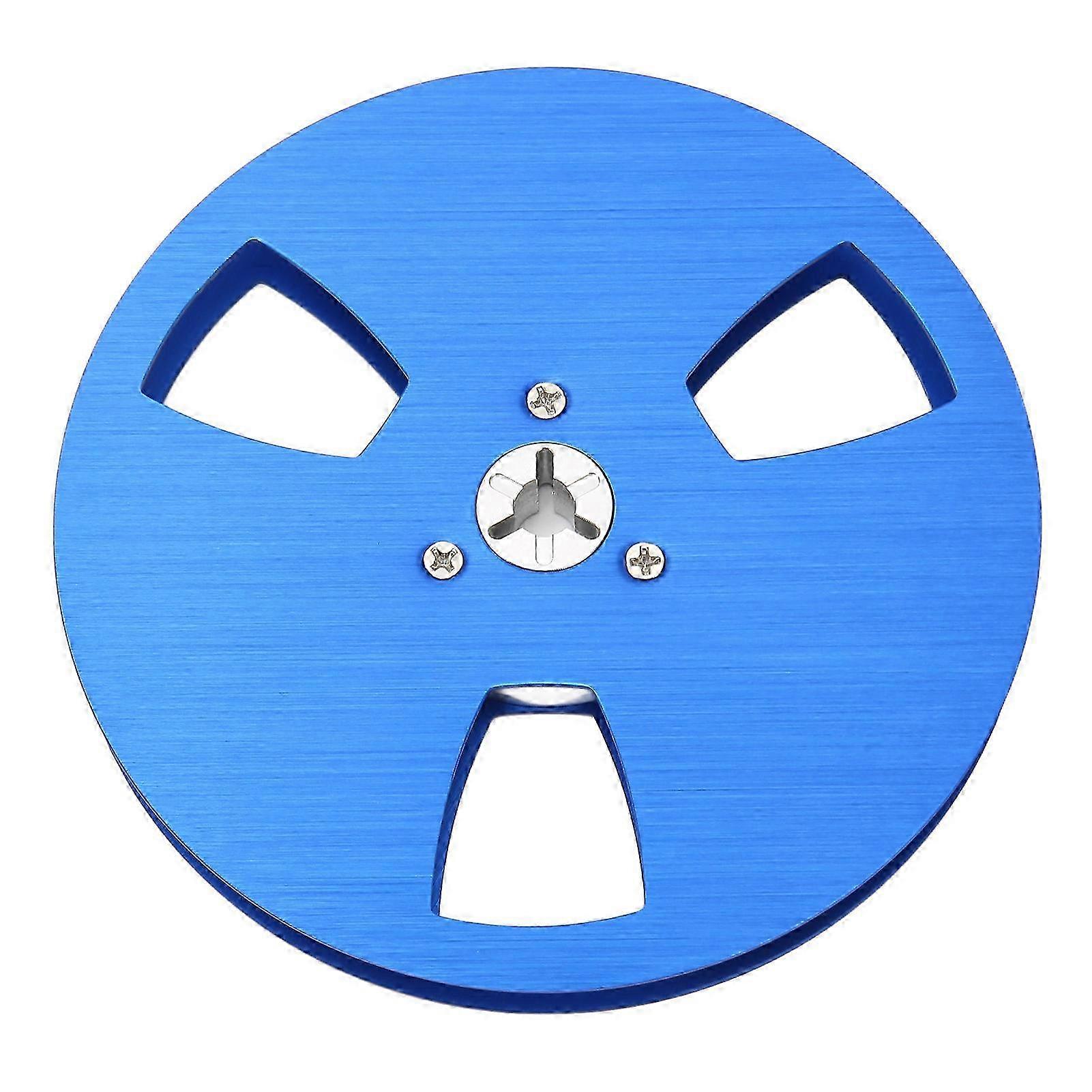 1/4 5 Inch Empty Tape Reel 3 Hole Aluminum Alloy Universal Opening Machine Part Sound Tape Takeup Reel Blue