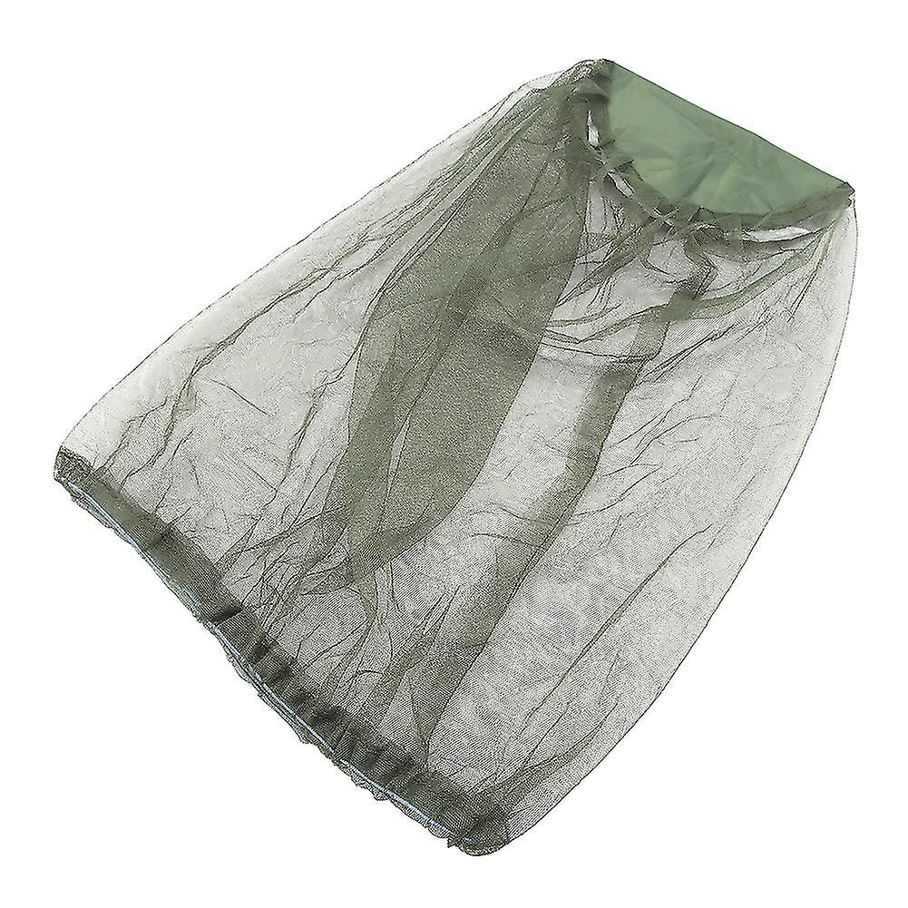 Mosquito Head Net Hat Anti Sun Bucket Hat with Hidden Net Mesh Protection from Bee Green