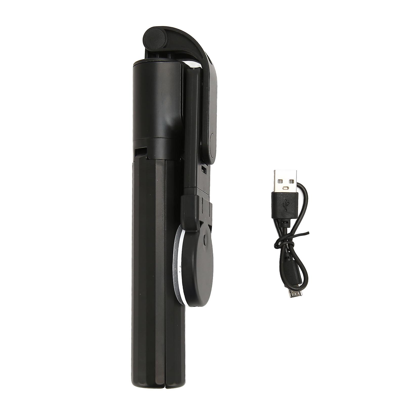 Selfie Stick with Detachable Fill Light Phone Tripod Extendable Up to 26.8in with Remote Control Phone Tripod Stand Black