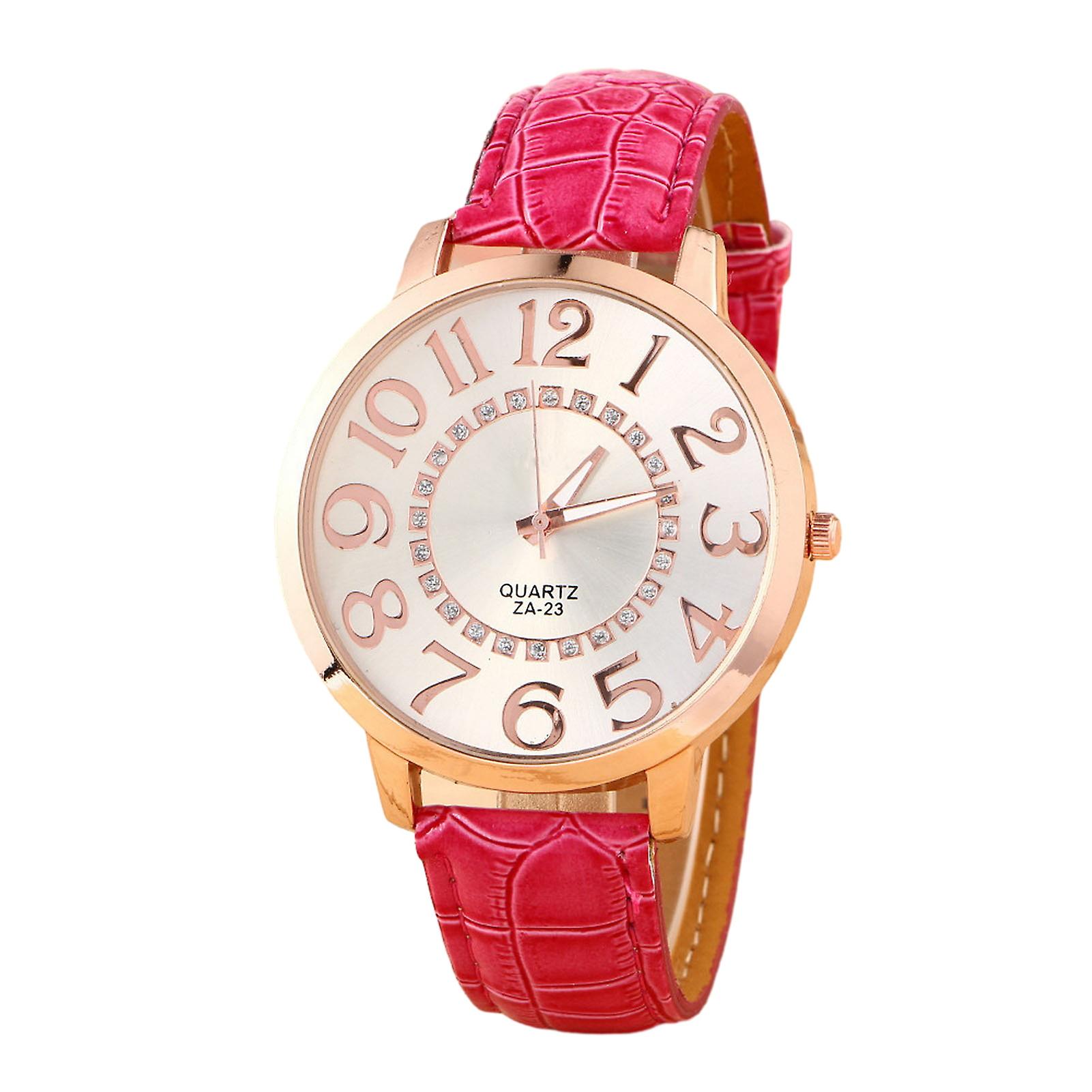 Muotikello Tyylikäs Large Dial Quartz Movement Ins Style Lady Long Lifespan Watch tarkkaan ajanottoon