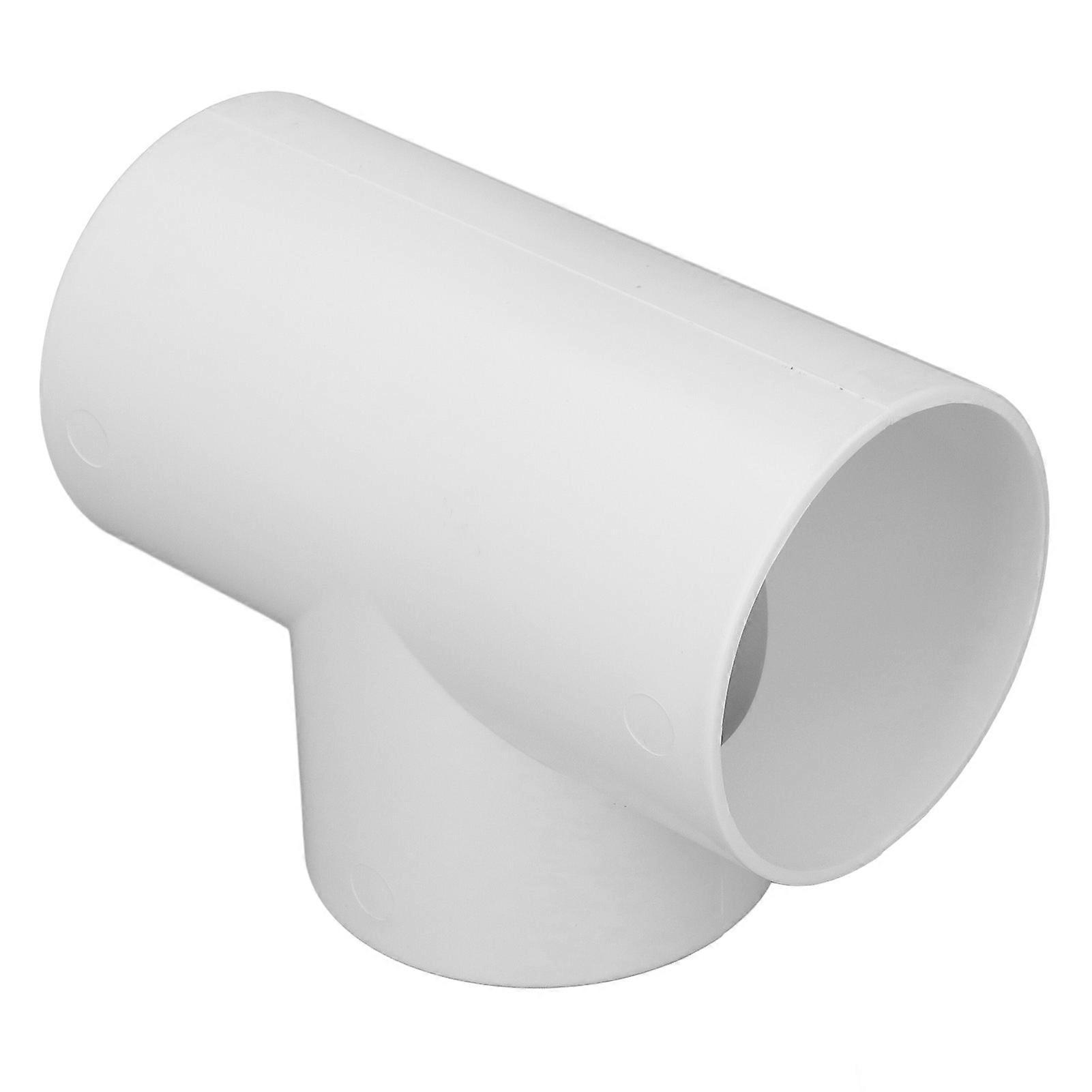 Uadme 3 Way Duct Connector Corrosion Resistant PVC T Shape Round Pipe Fitting 3 Holes Hose Adapter Splitter Excellent PVC Material(6 inches)
