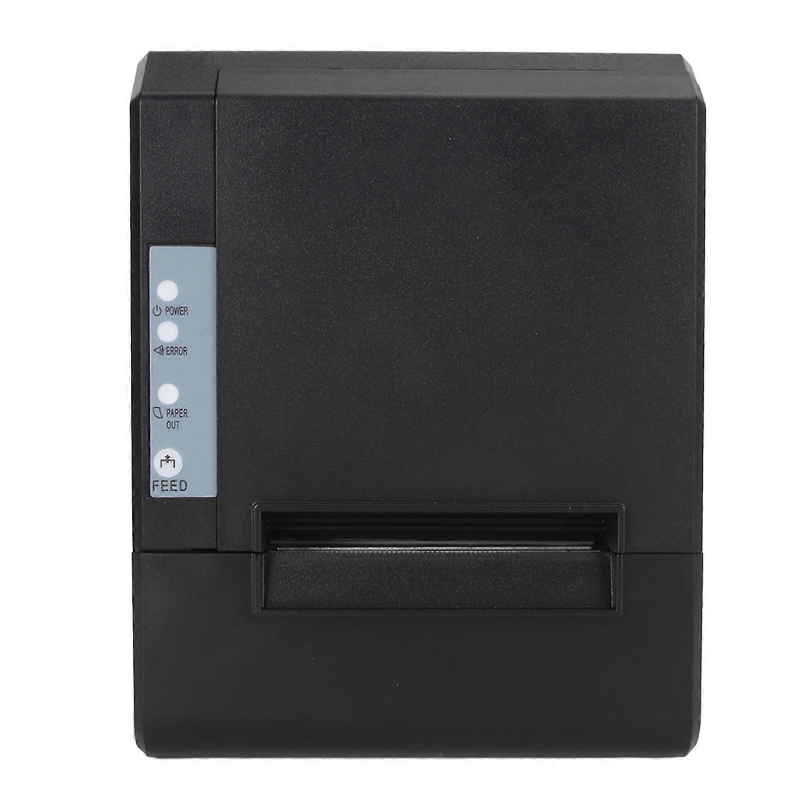 80mm Thermal Printer 220 to 300mm/s USB LAN Interface ESC POS Command Thermal Receipt Printer for Retail 100?240V US Plug
