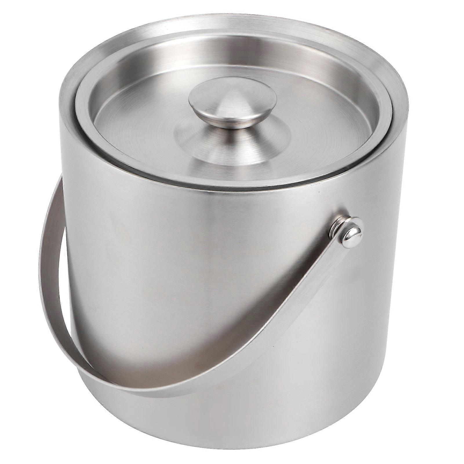 3L Ice Bucket with Lid Portable Double Wall Wine Ice Barrel for Bar Hotel Party Use