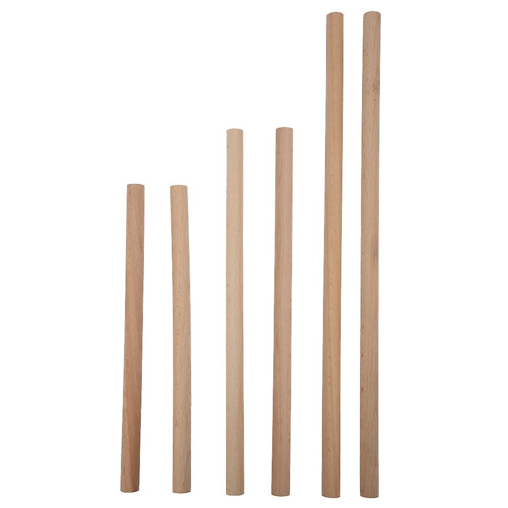 6 Pcs Woven Stick Round Beech Wooden Knitting Tool Manual DIY Tapestry Making Tool