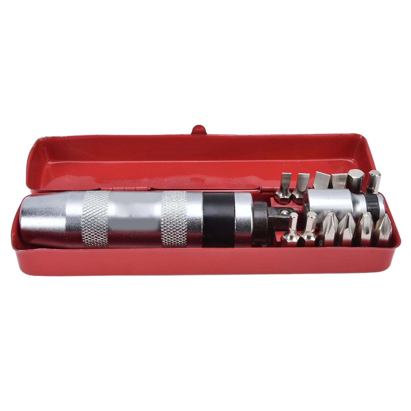 Manual Impact Driver Set 1/2in Square to Hex Adapter Reversible Screwdriver with 12PCS Bits