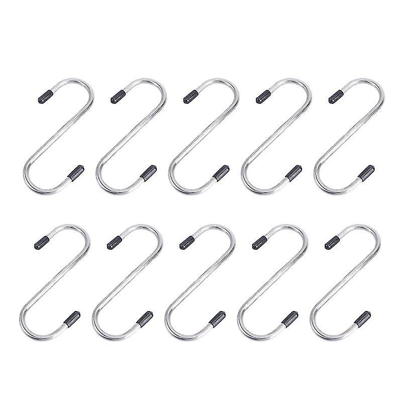 11.5X3cm Silver Utility Hooks 10pcs S Hooks Versatile S Shape Hooks Wall Hanger Durable Household Ho
