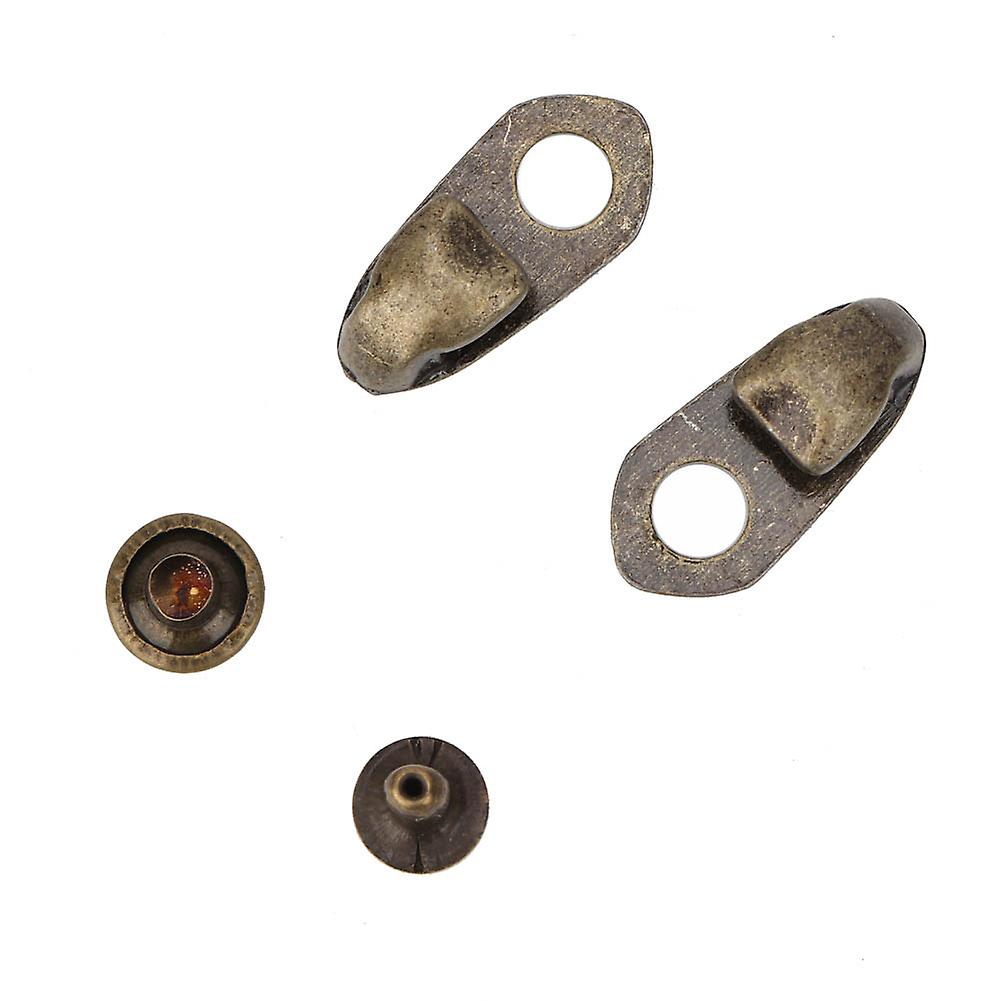 20 Pcs Alloy Shoelace Hooks with Rivets for Repair/Camping/Hiking/Climbing (#7)