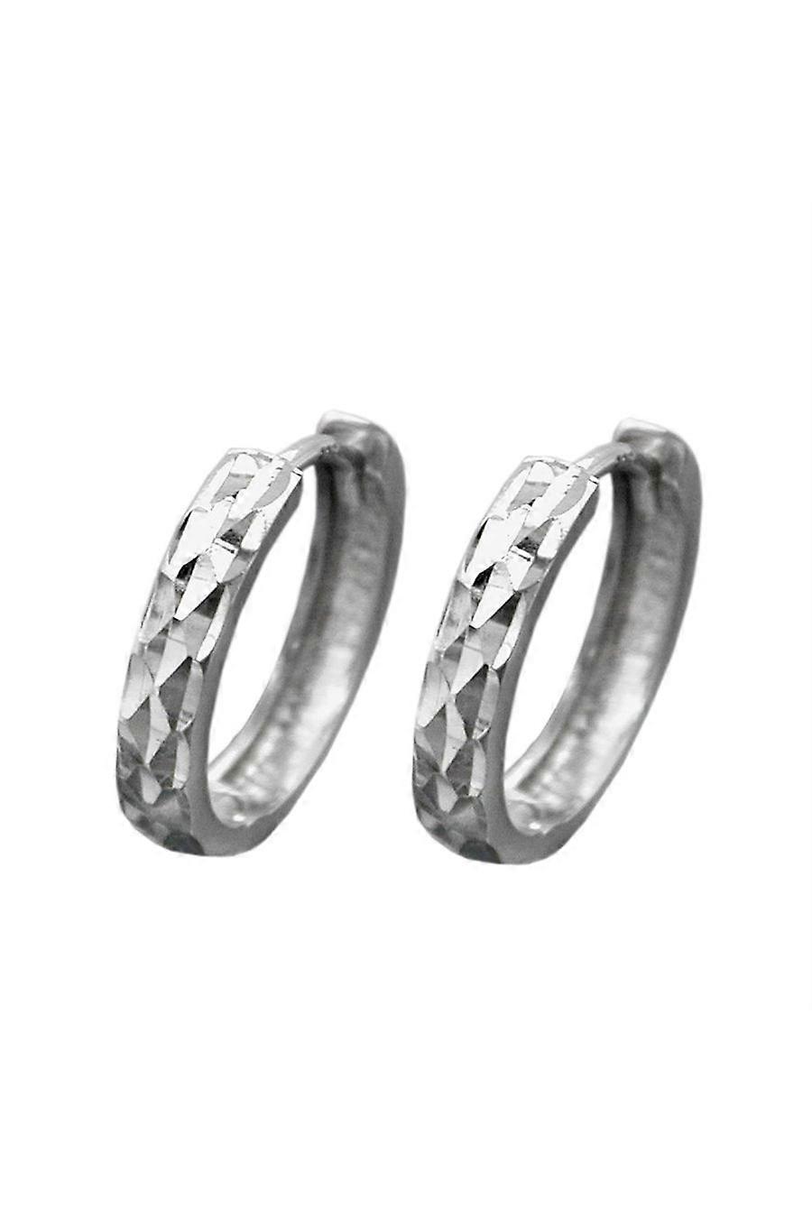 Hoop Earrings Diamond Cut Silver 925 - Gl91527