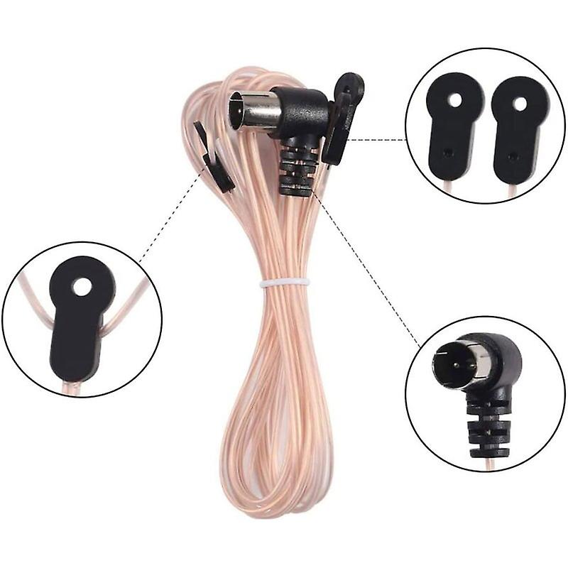 Bingfu Antenna Radio FM Filo Interni E Antenna AM Loop Con 2 PIN - Foto 8