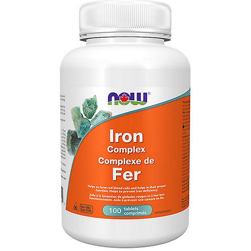 Iron Complex, 100 Tablets by Now (Pack of 2)