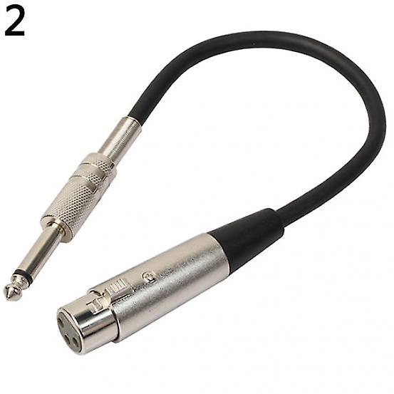 6,35 mm samec na XLR 3pinová samice jack olověná zástrčka mikrofon patch kabel adaptér