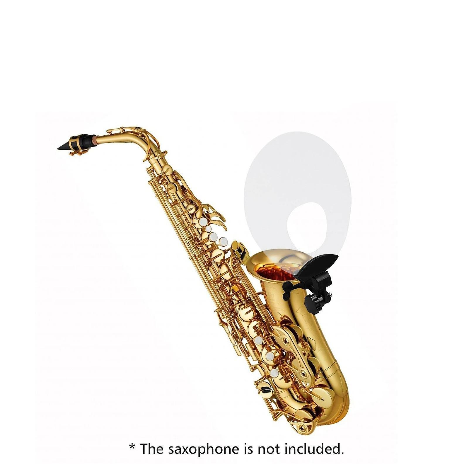 Plastic saxophone deflector sound shield with mute & reflect functions