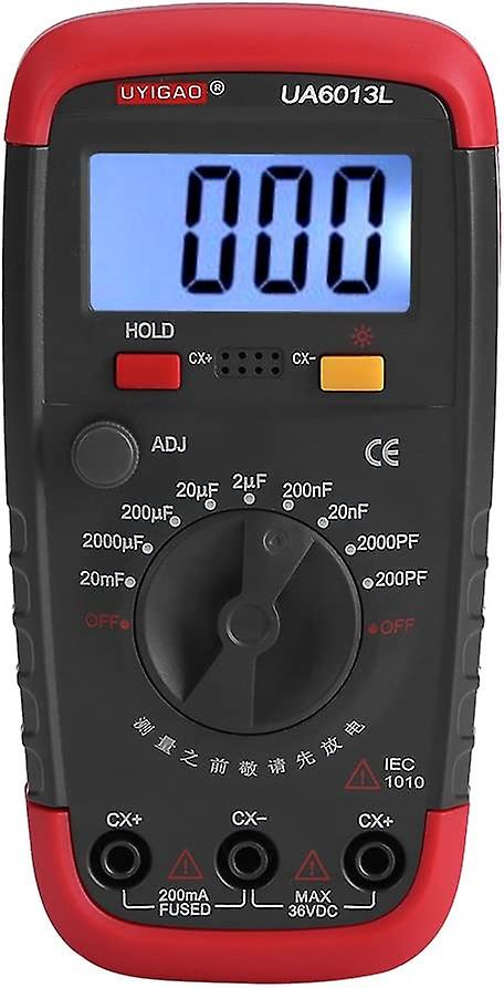 Digital Capacitance Meter, Capacitor Pro Tester 0.1pF - 20000uF with LCD Backlight Max 1999 Display