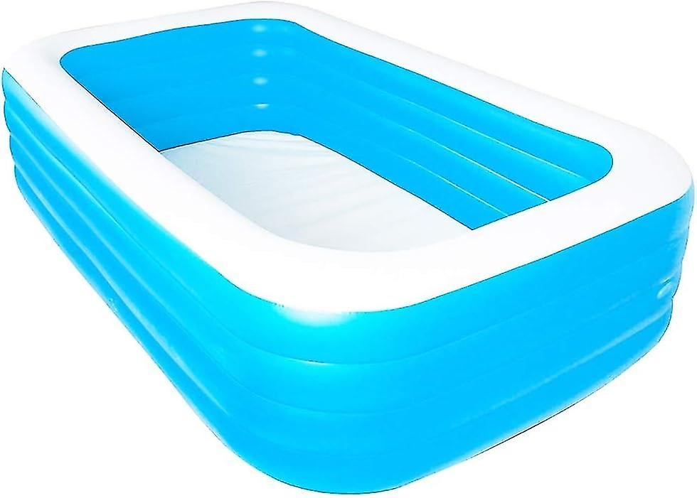 Rectangular inflatable swimming pool Ring-shaped family swimming pool for children and adults summer