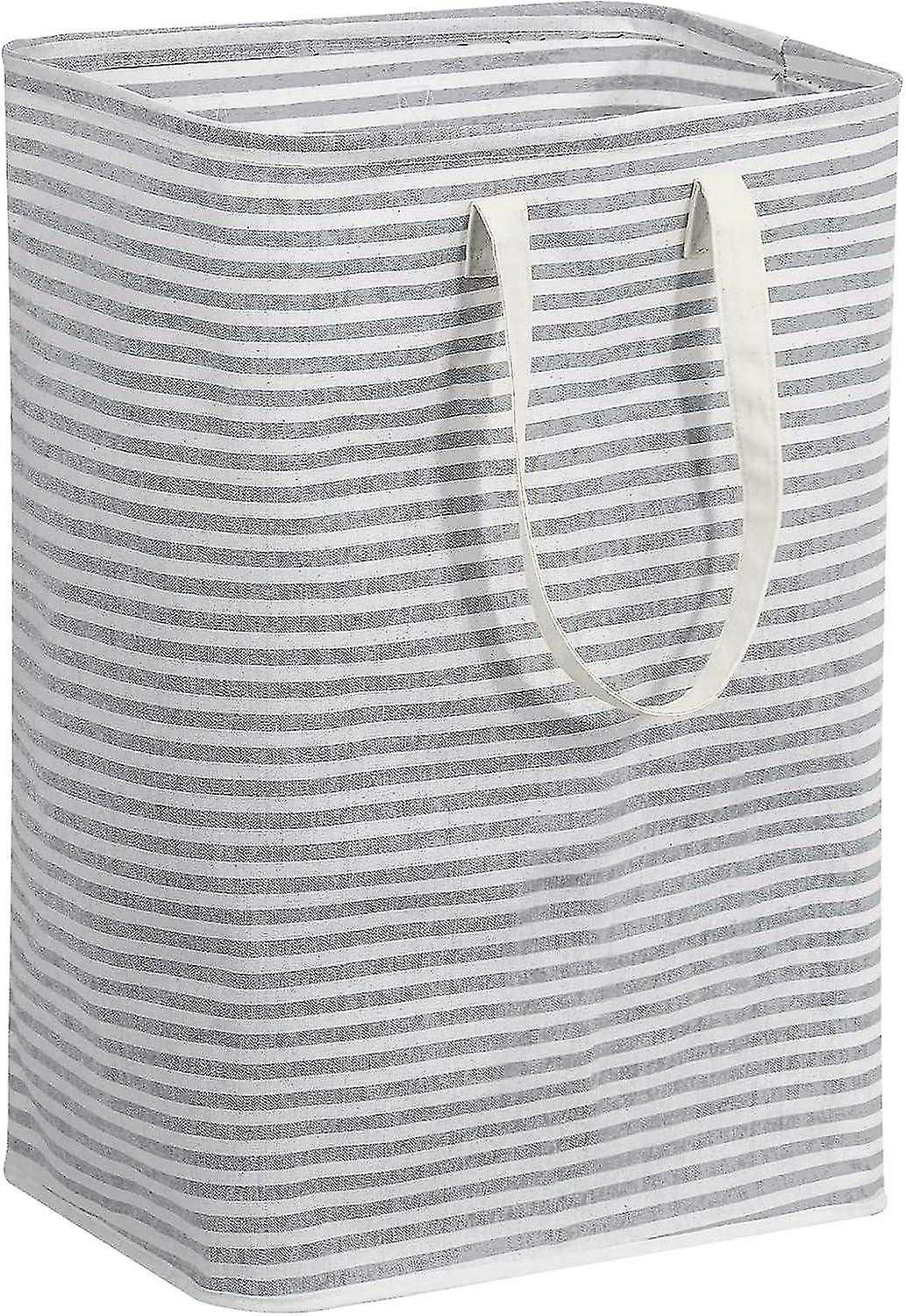 Dirty Laundry Hamper 72L Foldable Waterproof Fabric with Large Capacity Grey, 40x30x60cm