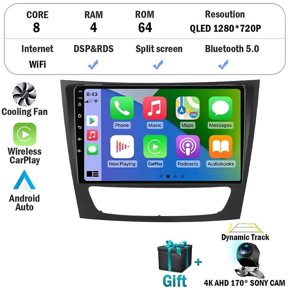 Android 13 Superdeals Car Player For Mercedes Benz E-class W211 E200 E220 E300 E350 E240 E270 E280 Cls Class W219 2 Din Dsp Qled