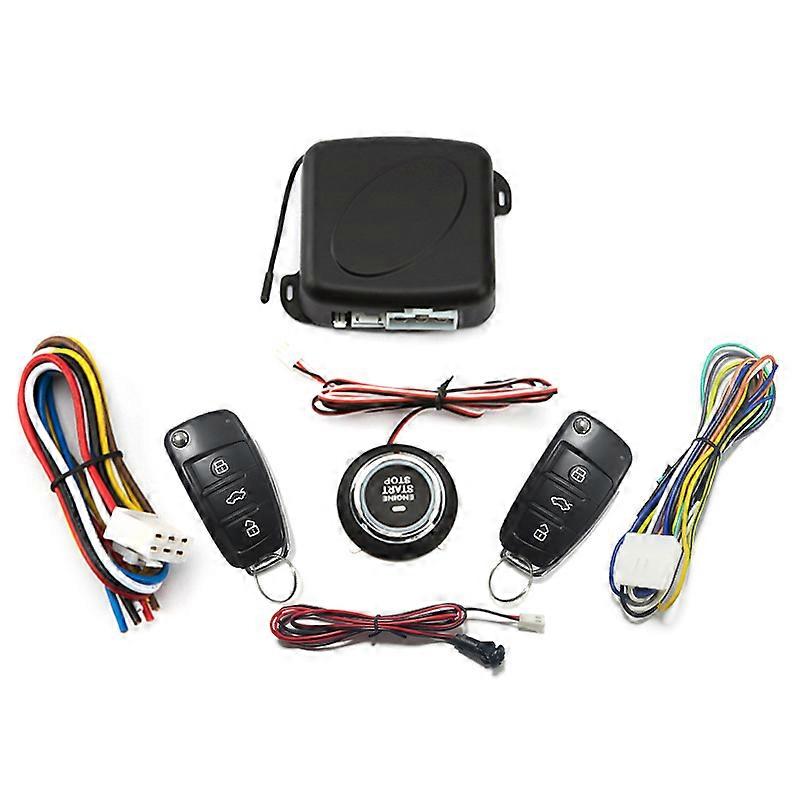 Hippcron Central Car Key Systems Key blade Door Lock  Remote Control less Entry Push Start System With Door Window Trunk Control Function Universal