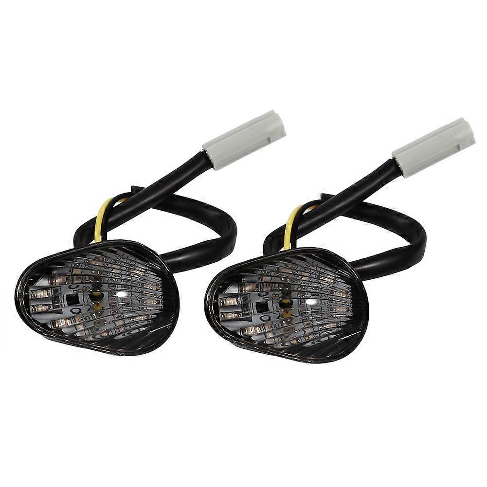 1 Pair Amber LED Turn Signal Light Indicator Lamp Flush Mount For Yamaha YZF R1 R6 R6S Smoke NO.38052