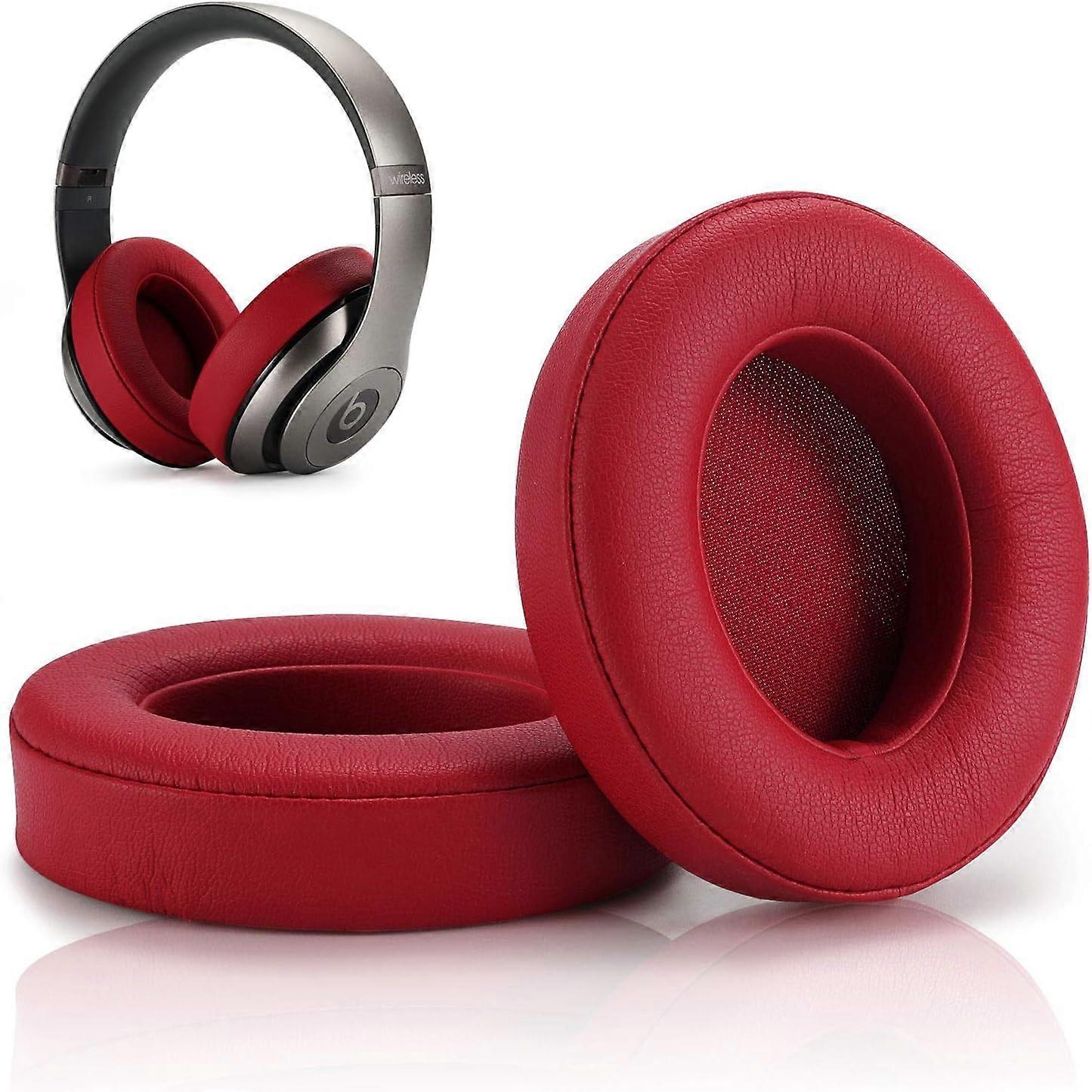 Replacement Earpad Cover,Ear Cushion Pads Compatible with Beats Studio 2.0 Wireless Wired and 1 PCS (Red)
