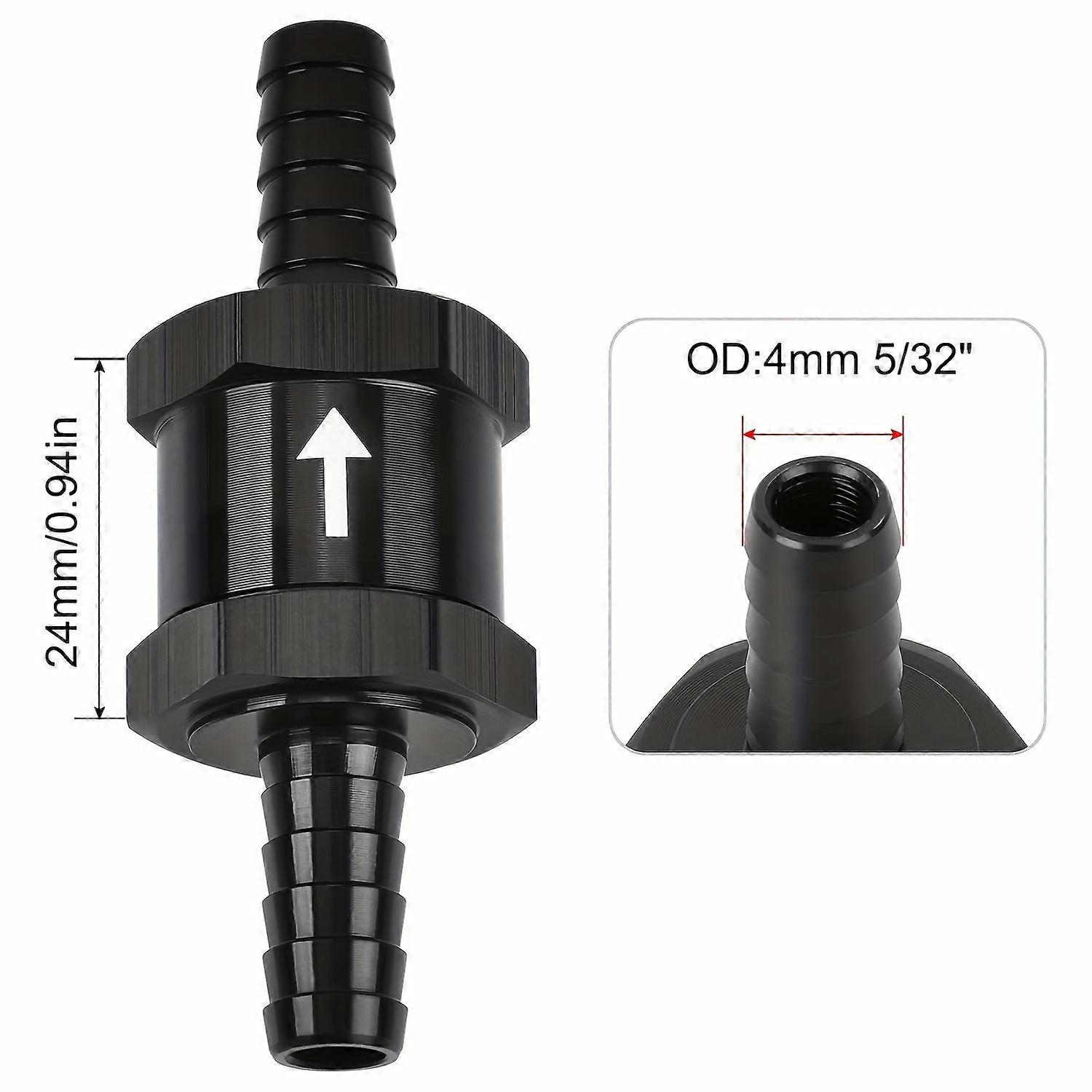 1/4'' 5/16'' 3/8'' 1/2'' Fuel Non Return Inline One Way Check Valve For Fuel Line Oil Petrol Diesel Gasoline Water Aluminum Alloy 4 6 8 10 12 1