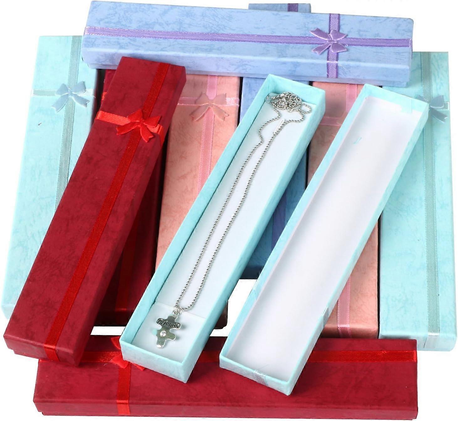 4pc Elegant Luxury Rectangular Necklace Bracelet Gift Box for Jewelry Display