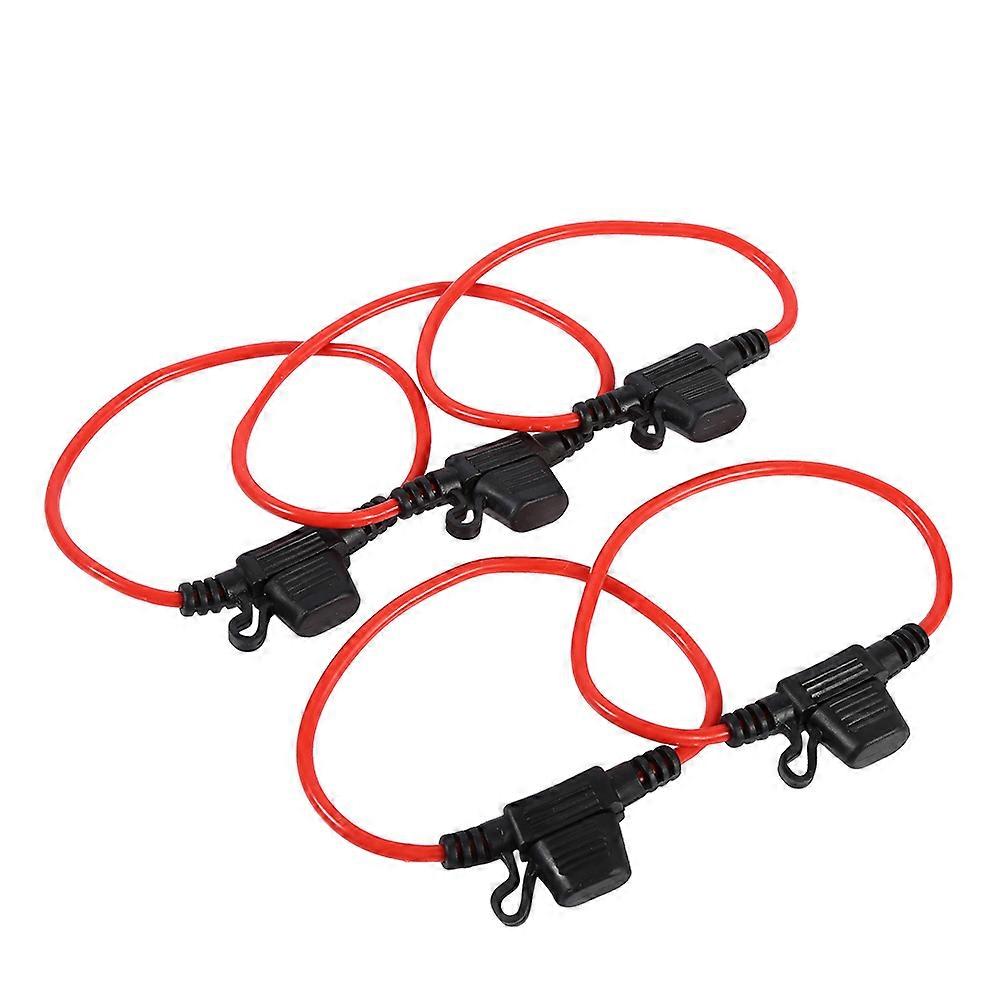 5pcs Car Inline Blade Fuse Holder Waterproof Splash Proof Small Size 12V 30A