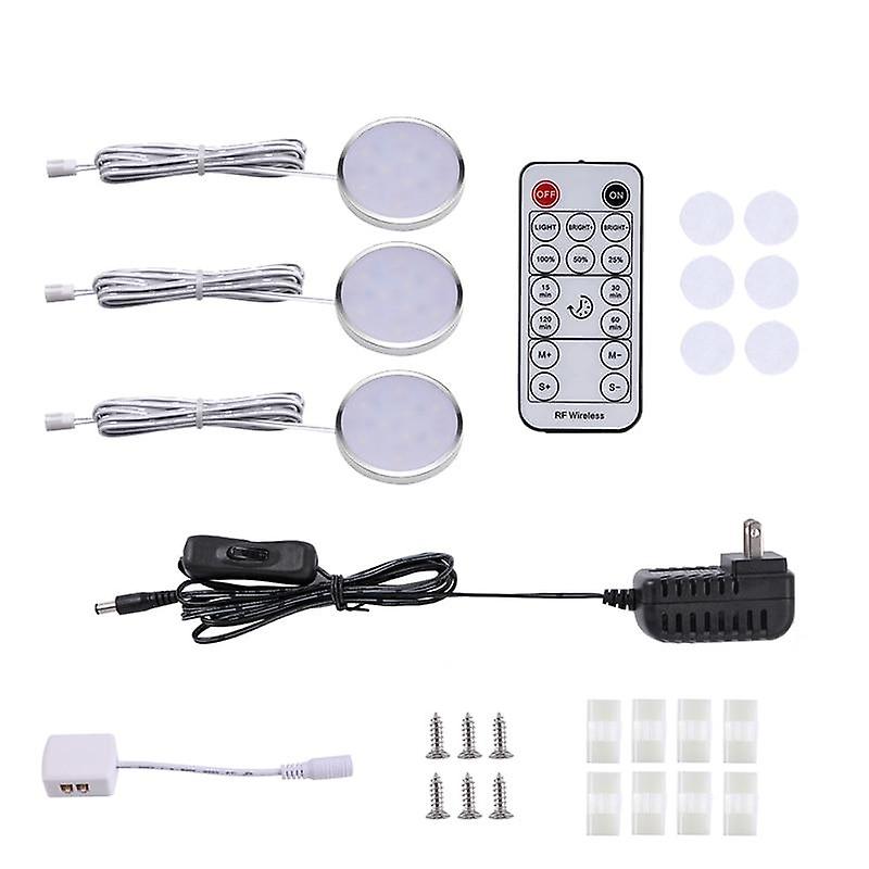 Under Cabinet/counter Puck Lights With Wireless Timer Remote Dimmable