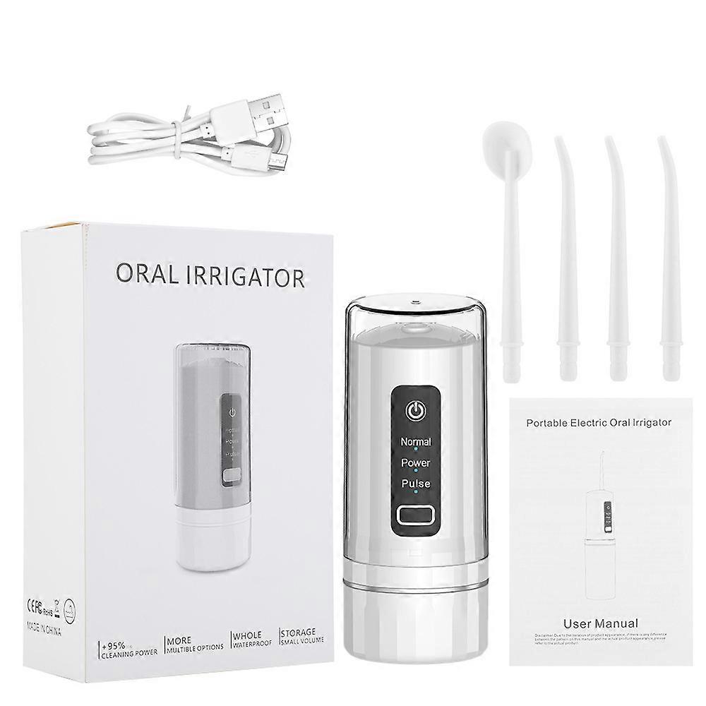 Portable Electric Scaler 2-In-1 Handheld Flosser-White