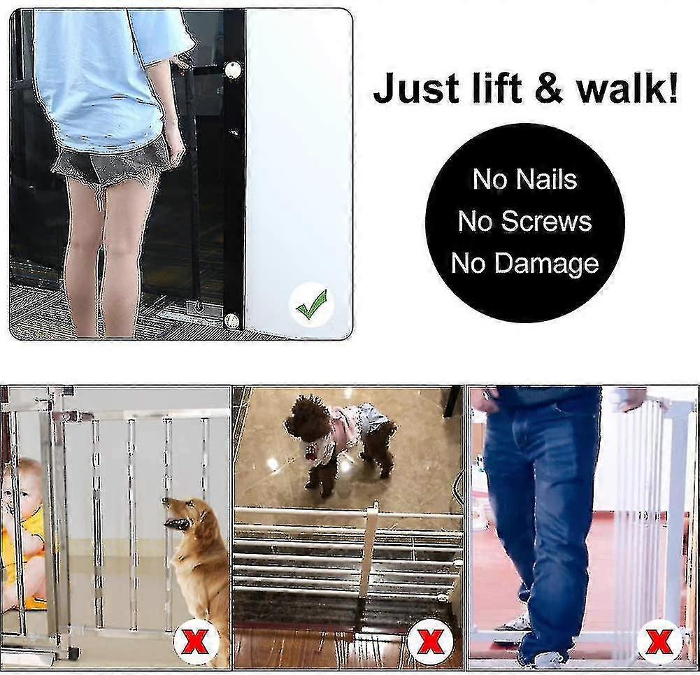 שער חיות מחמד קסם, שער כלב רשת, גדרות כלבים בפנים, שערי גורים ושער כלב קסם למדרגות, מדרגות הבית המספקות מתחם בטוח לחיות מחמד ל- P