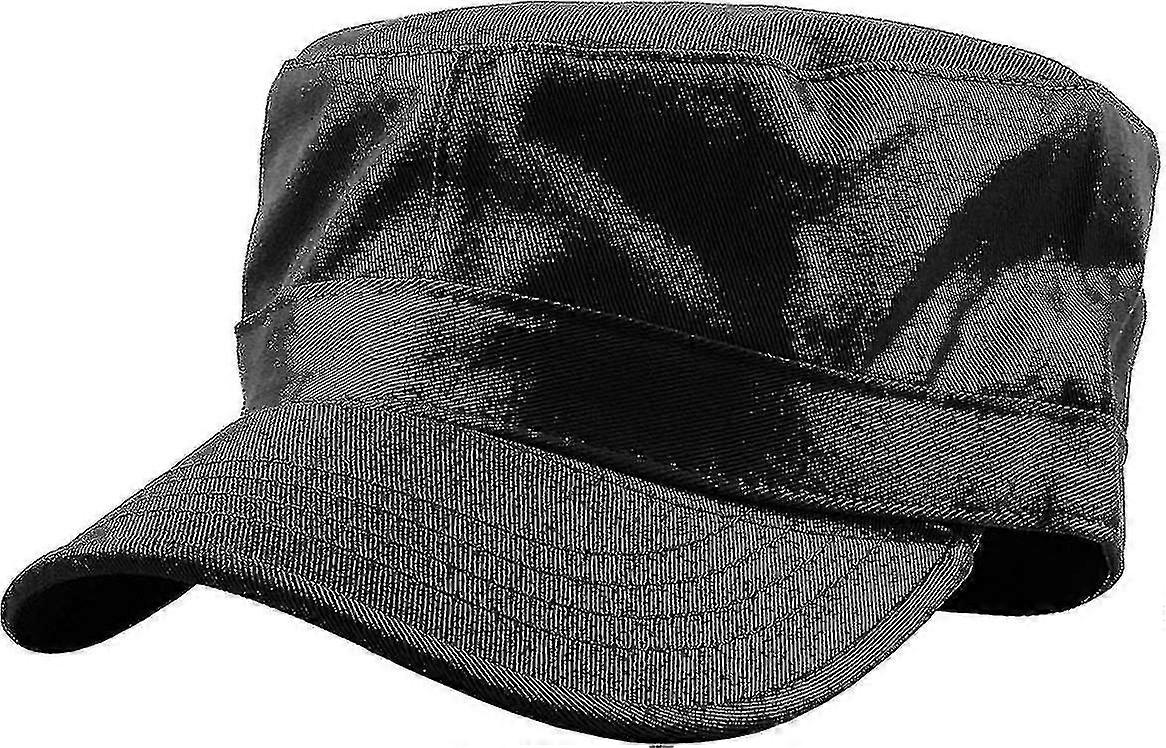 Army Cap Basic Everyday Military Style Hatblack