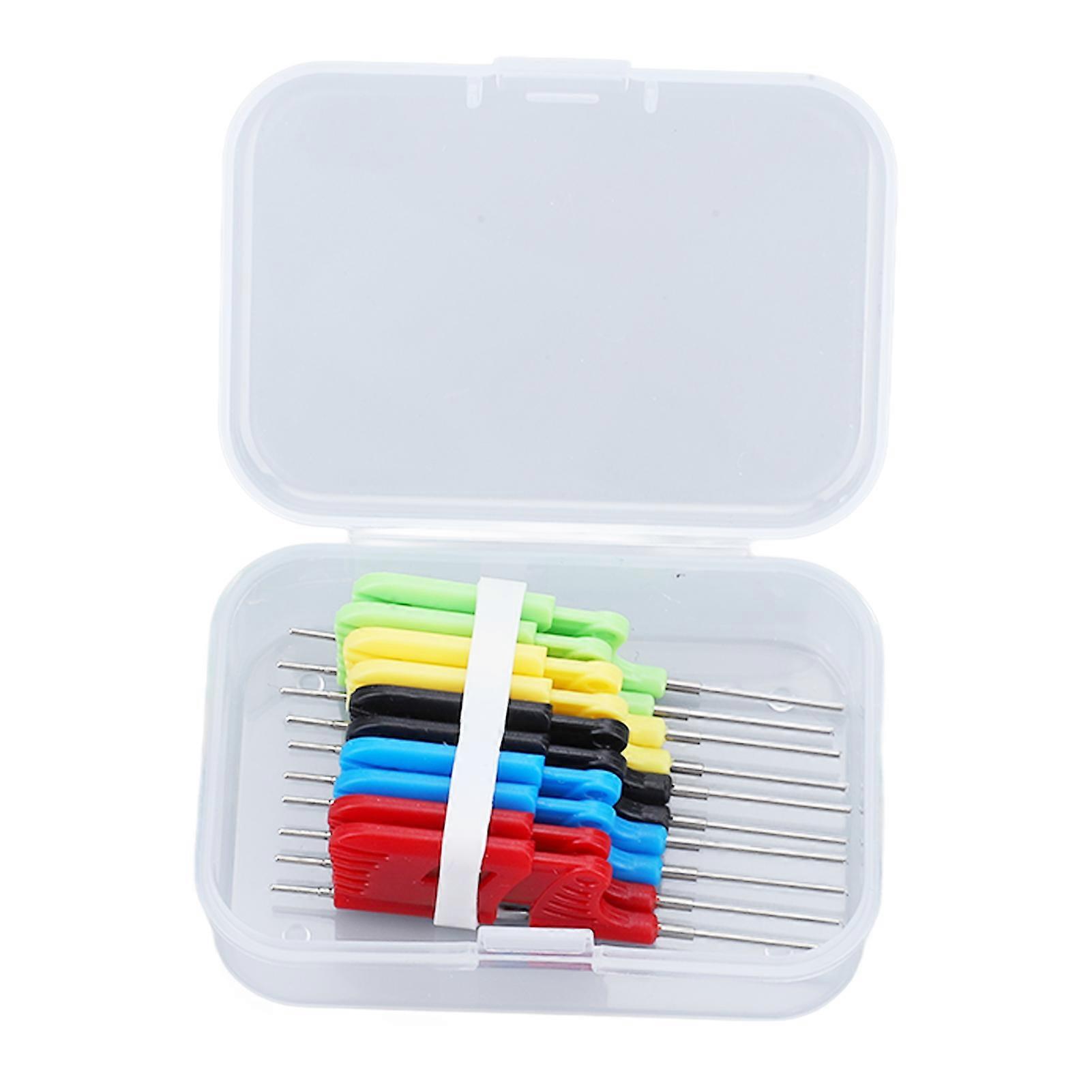 10Pcs IC Test Clip SMD Testing Hook Fine Dual Hooks Tools Set Kit for Maintenance
