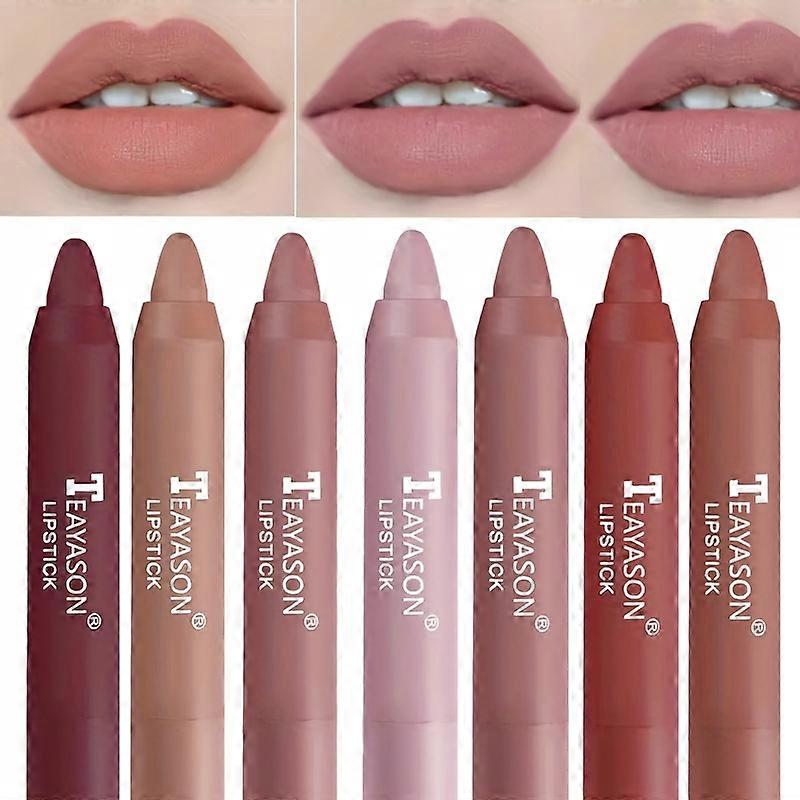 12 Colors Matte Moisturizing Lipstick Crayon Lipstick Long Lasting Waterproof Lip Makeup With Color Rendering And Volumizing Effect