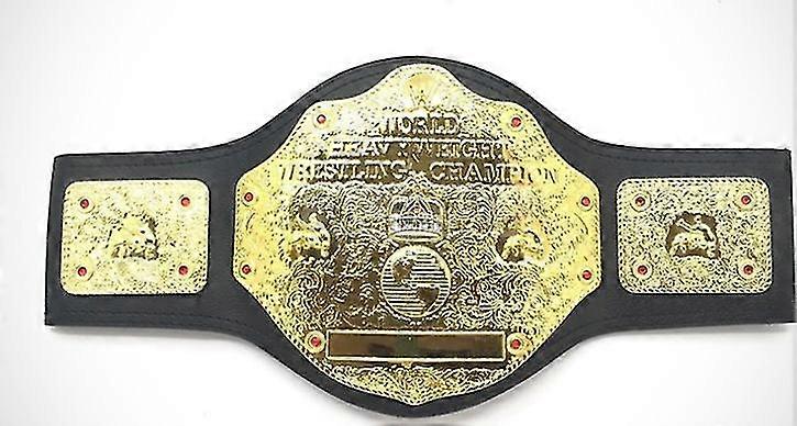 حزام بطولة WWE مطلي بالذهب حزام ذهبي يمكن ارتداؤه مع ألعاب الشكل