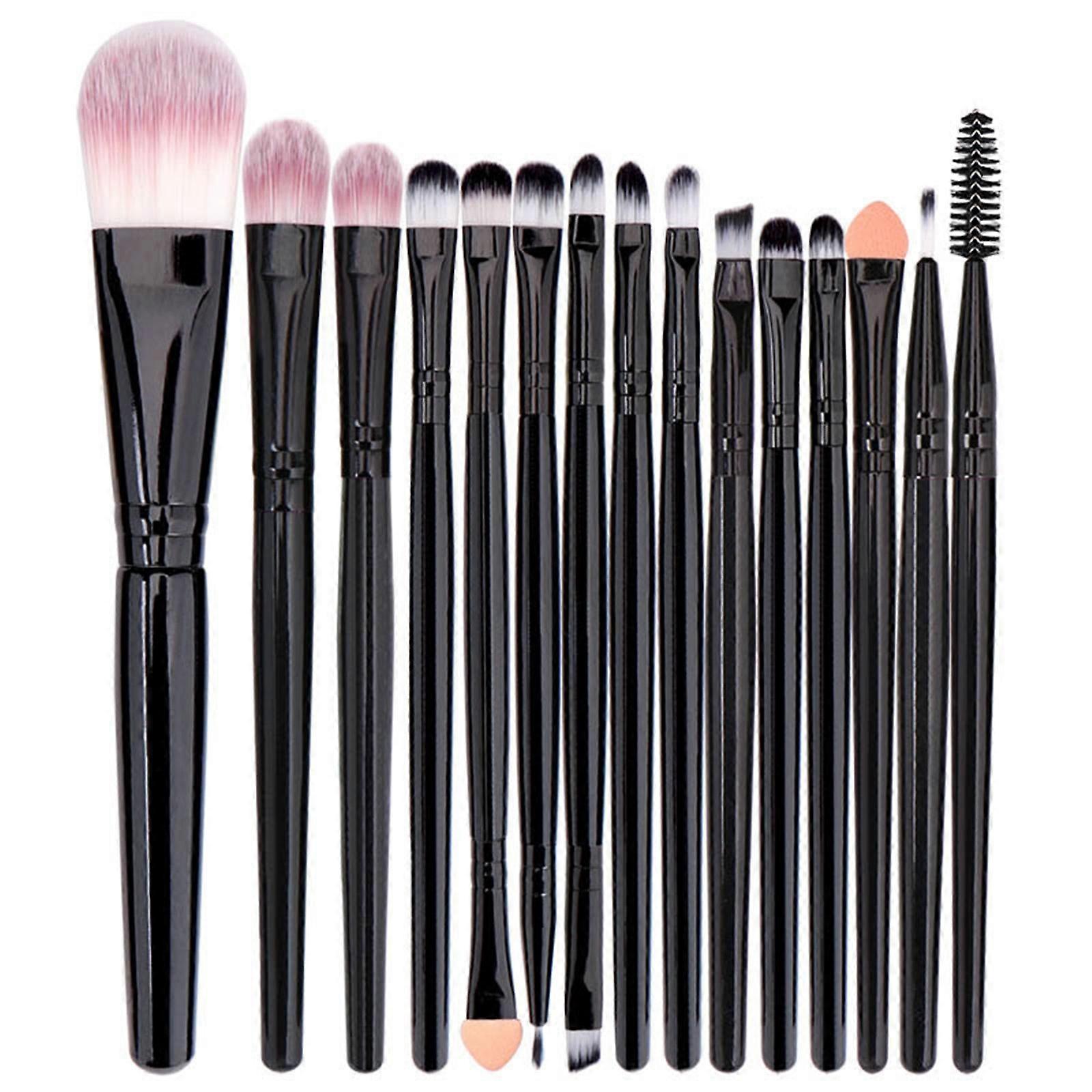 15 Pcs Makeup Brush Set Tools Make-up Toiletry Kit Wool Make Up Brush Set