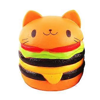 slow cat burger cat soft cartoon pinch stress relief educational toy gift
