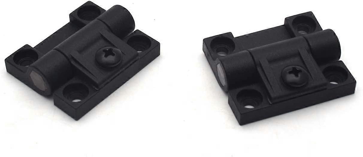 4 Countersunk Plastic Adjustable Torque Positions Black Door Hinges - Pack of 2