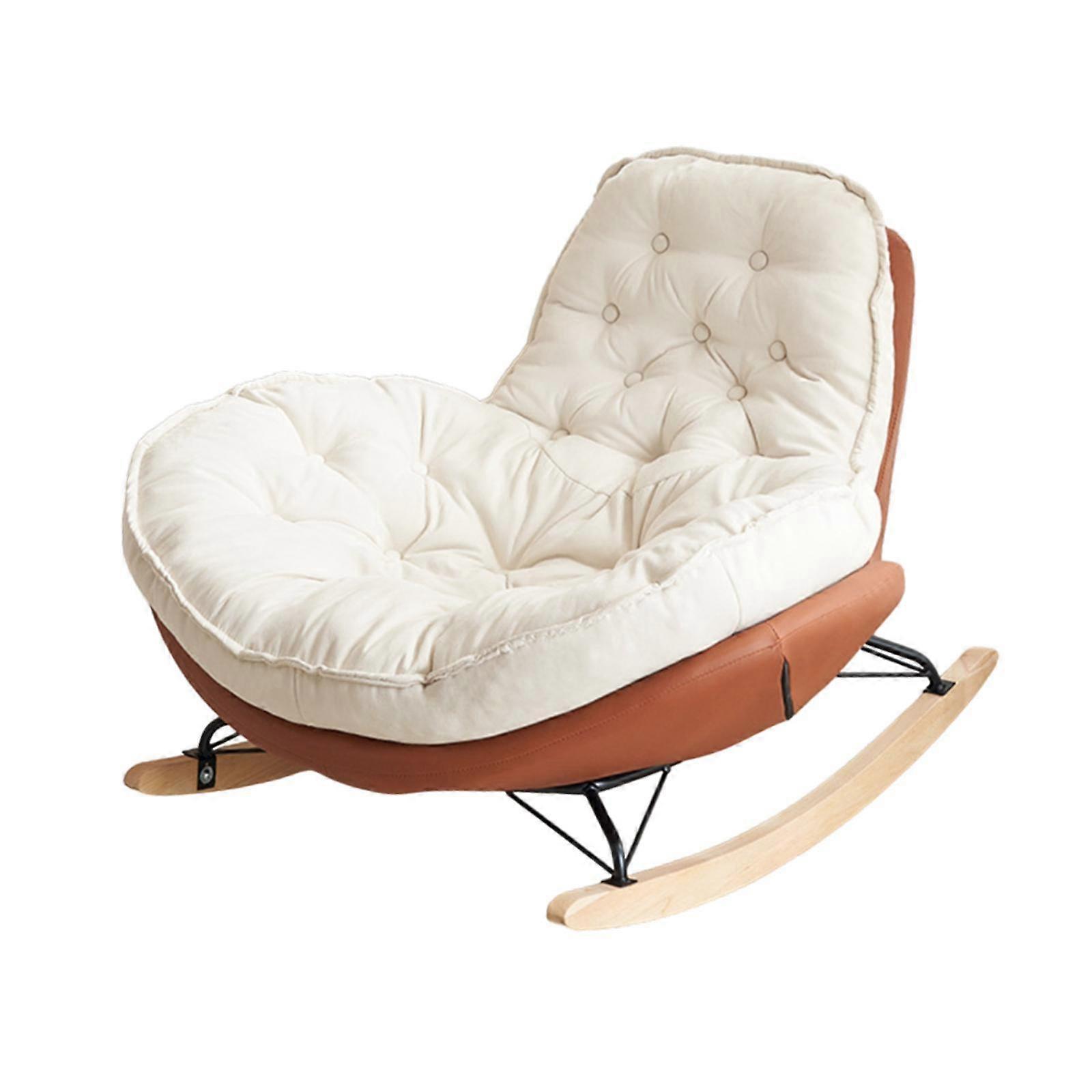 البطريق كرسي هزاز كرسي ترفيهي مريح واحد للمنزل الشرفة داخلي برتقالي