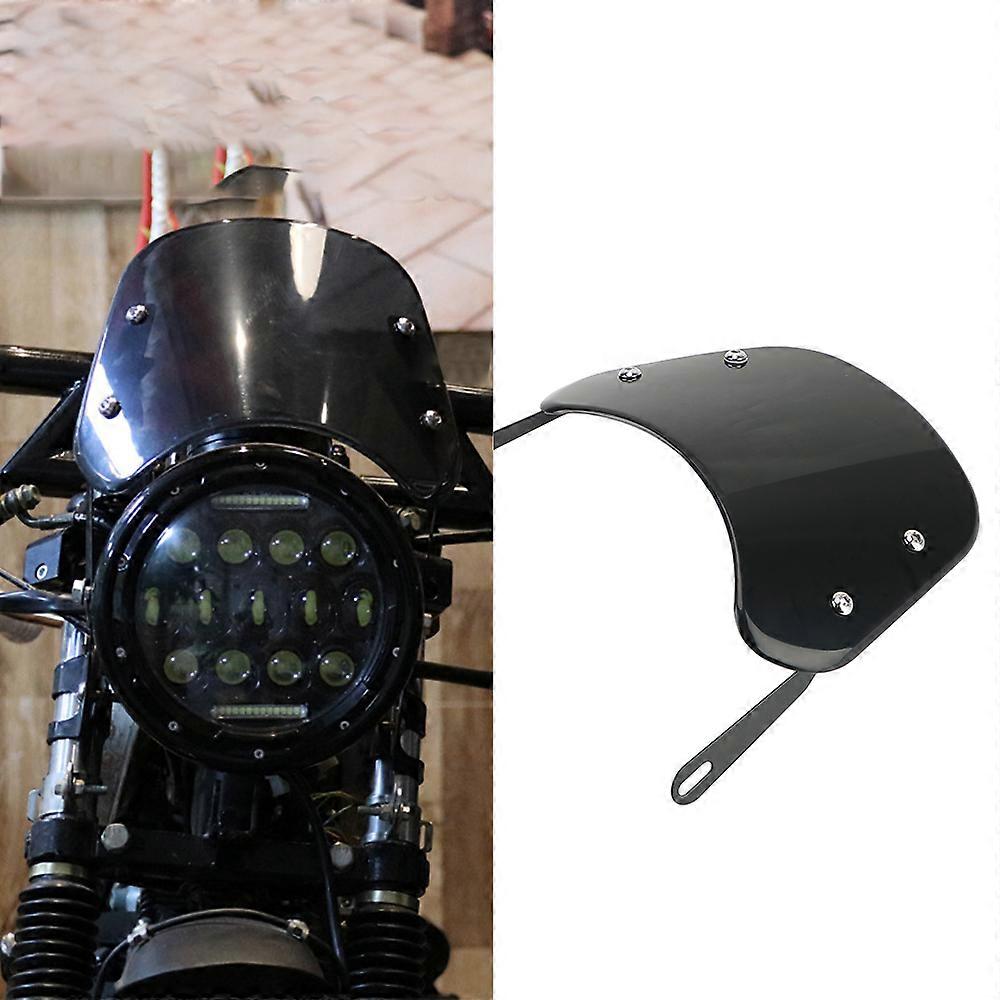 New 5-7 inch Motorcycle Headlight Windshield 3 Colors Wind Deflector Windscreen + Iron bracket for Honda Kawasaki Suzuki