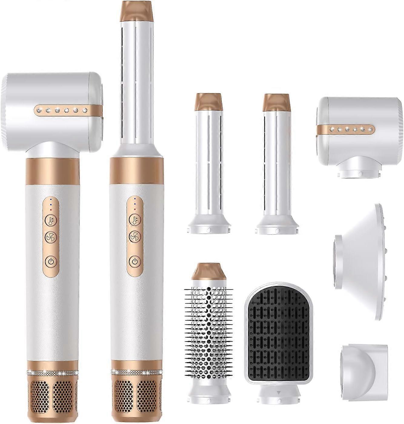 Air Styler 7 in 1, UKLISS 110000 RPM Asciugacapelli ad alta velocità con diamanti, con spazzola per asciugacapelli, diffusore per capelli, asciugac...
