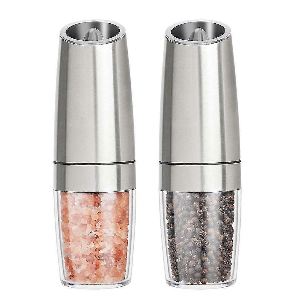 gravity electric salt and pepper grinder set with adjustable  automatic pepper and salt mill