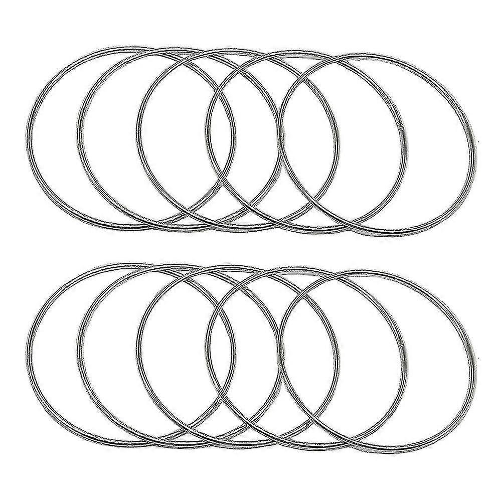 12 Pcs 4 polegadas prata anéis de metal Hoops Macrame anel para Dream Catchers, Macrame e Diy Crafts (haoyi