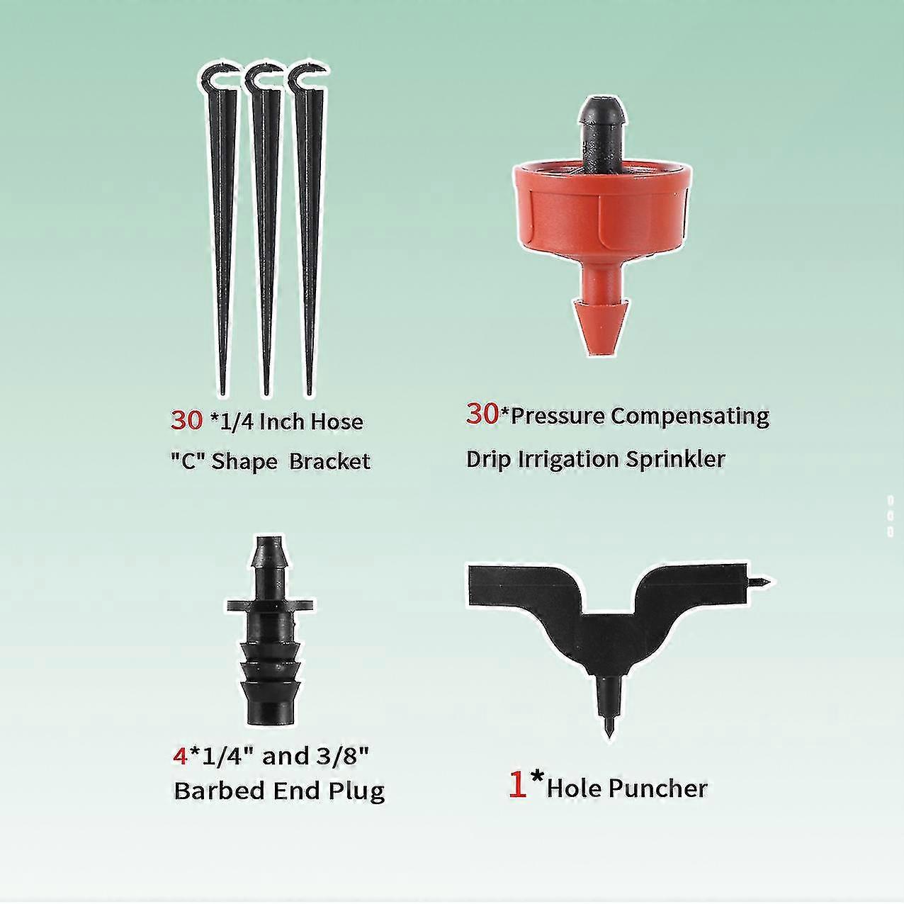 65pcs/box Water Pressure Compensating Dripper Kit Garden Drip Irrigation 2l/4l/8l Steady Flow Steady Flow Regulator