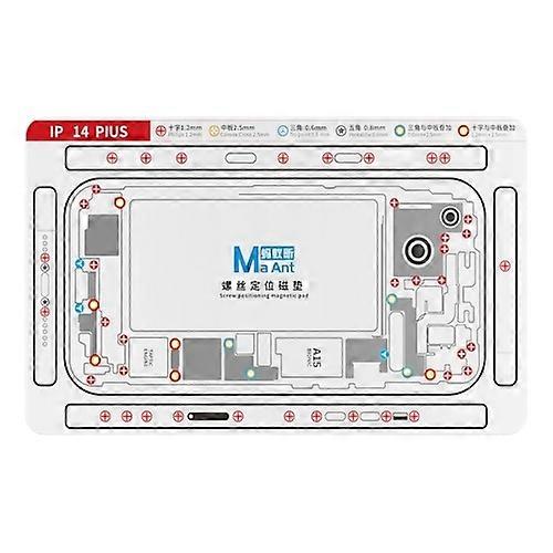 MAANT For iPhone 14 Plus Double-Sided Magnetic Screw Positioning Soft Mat Phone Repair Tool
