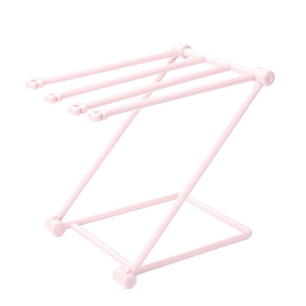 Kitchen Bathroom Multifunctional Towel Rack Hanger Collapsible Plastic Rack