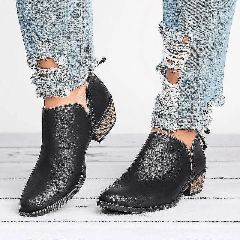 Dámské boty kotníkové boty Low Block Heel Chelsea botičky