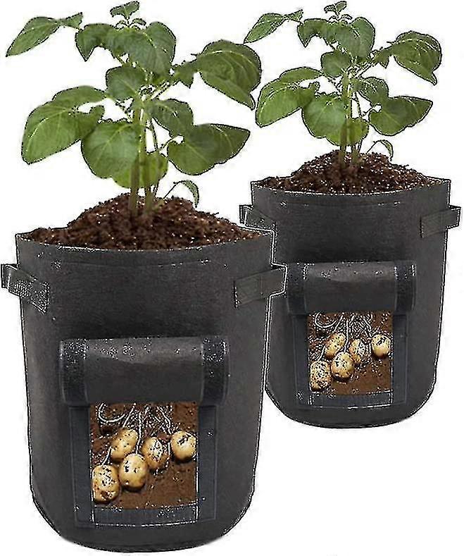 3 Pockets 5 Pcs Vertical Planting Bag, Plant Growing Bag, Reusable Felt Garden Planter