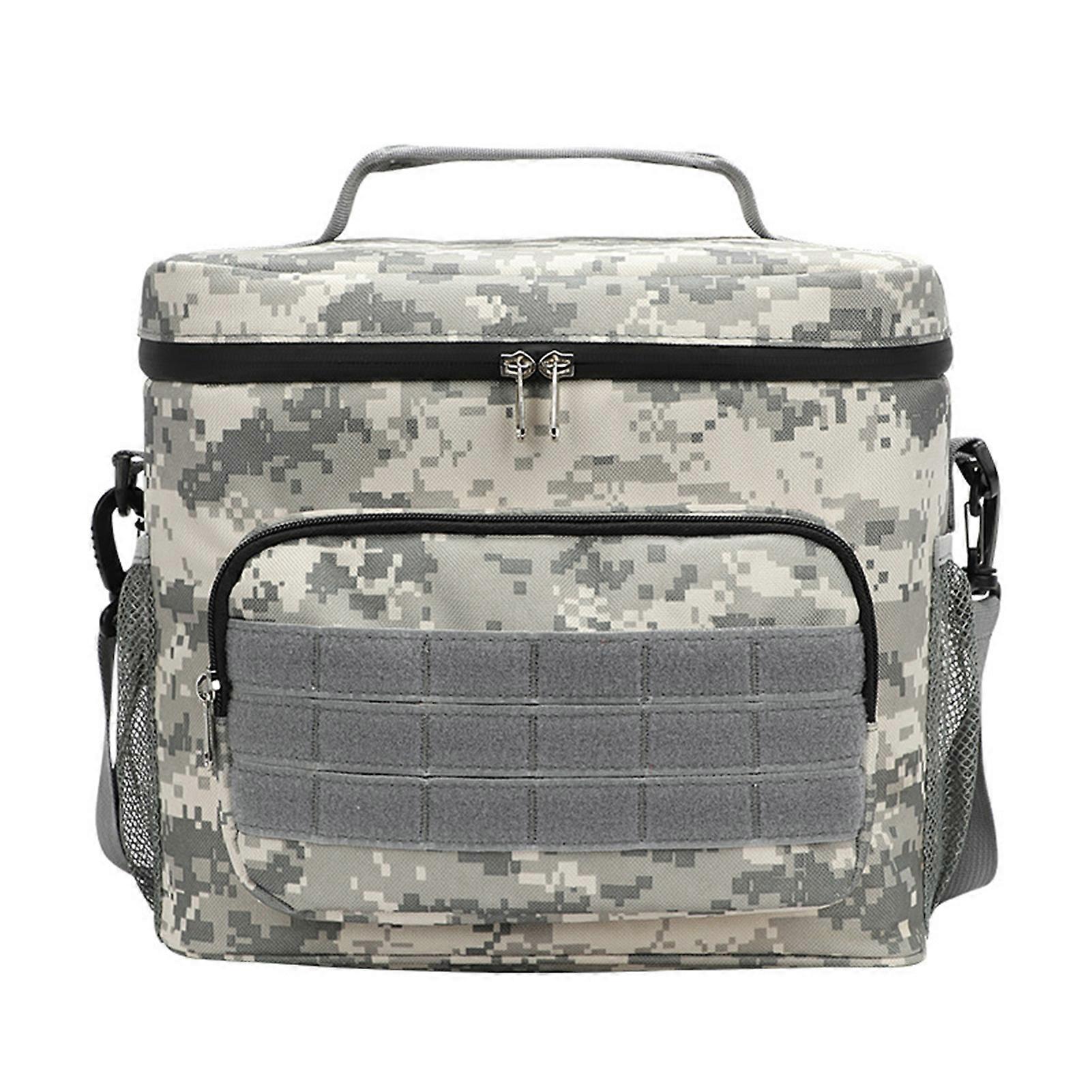Insulation Bag with Reinforced Handle Adjustable Shoulder Strap Zipper Closure Mesh Pocket Detachable Buckle Thermal Insulation Oxford Cloth Picnic Wo