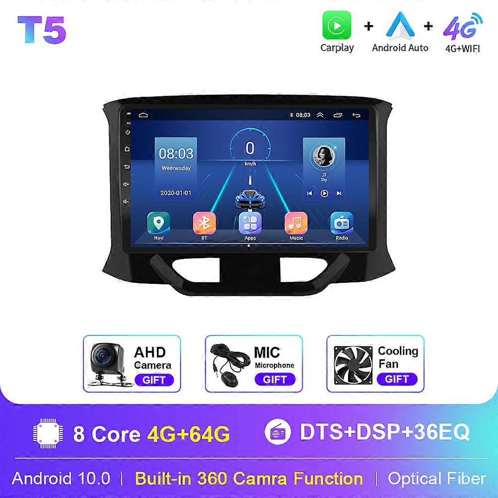 T5 LADA Xray X-ray 2015-2019 autórádióhoz Android 10 4G WIFI videó BT Carplay GPS Android Auto DSP lejátszó Nincs DVD 2 Din