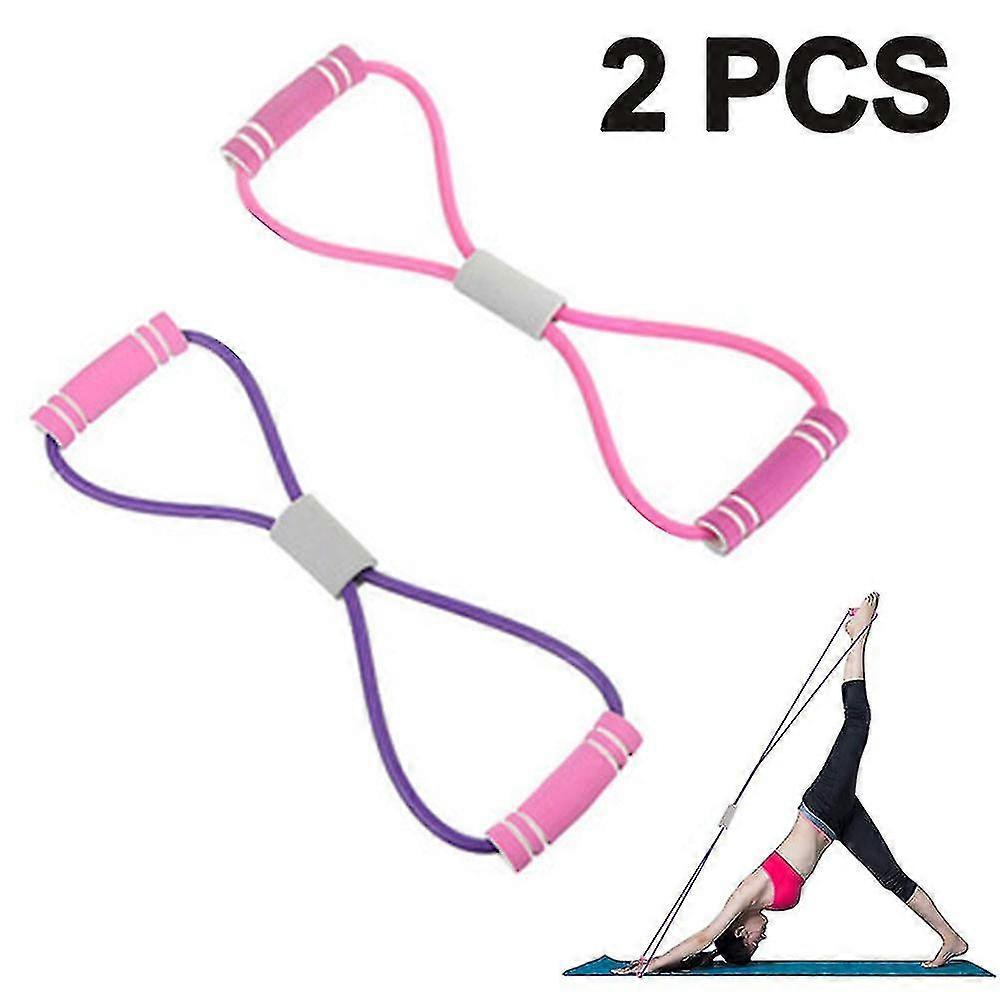 2 Pcs Yoga Resistance Bands Expander Stretch Rope