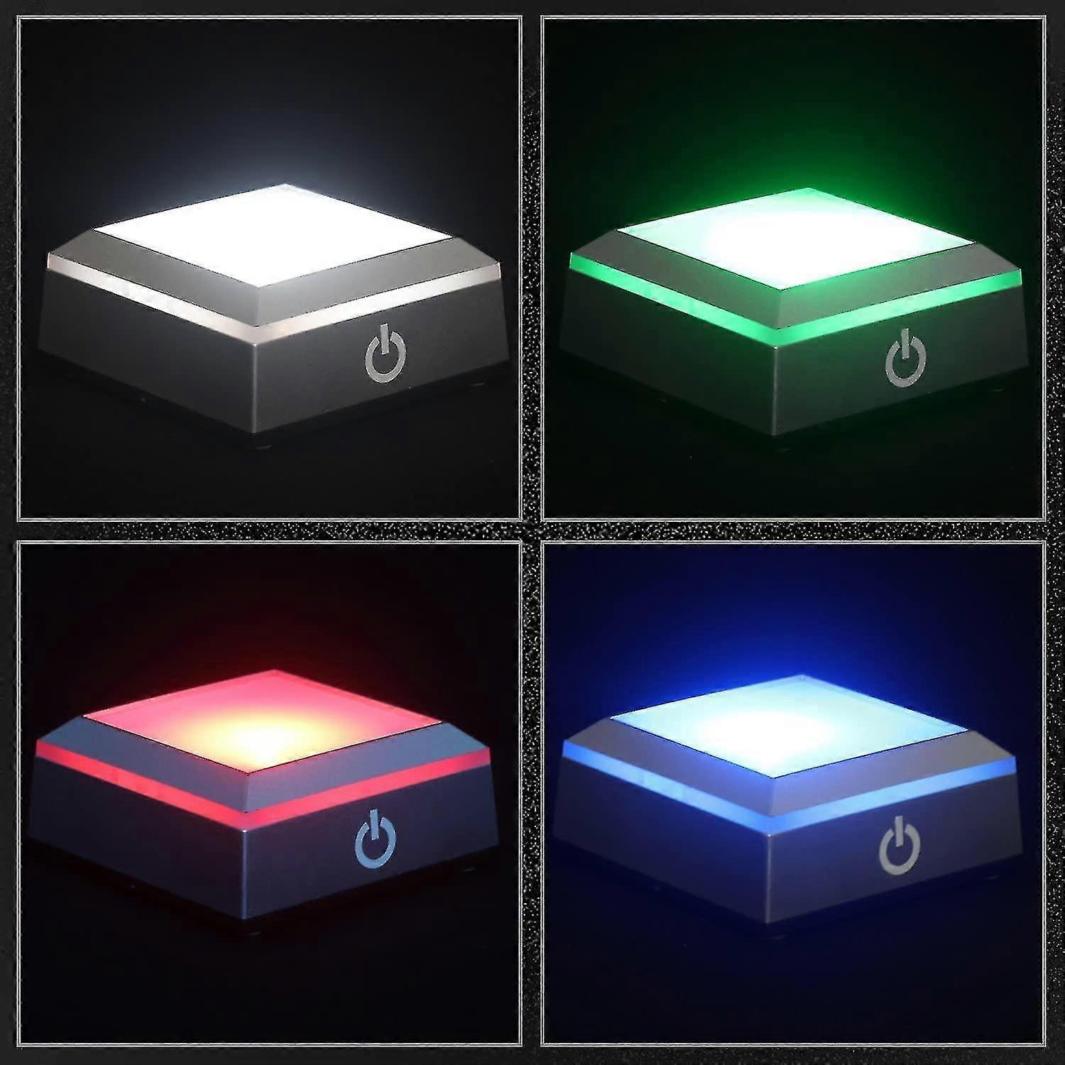 Led Light Base Show Stand Display Plate With Sensitive Touch Switch For 3d Laser Crystal Glass Art